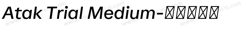 Atak Trial Medium字体转换